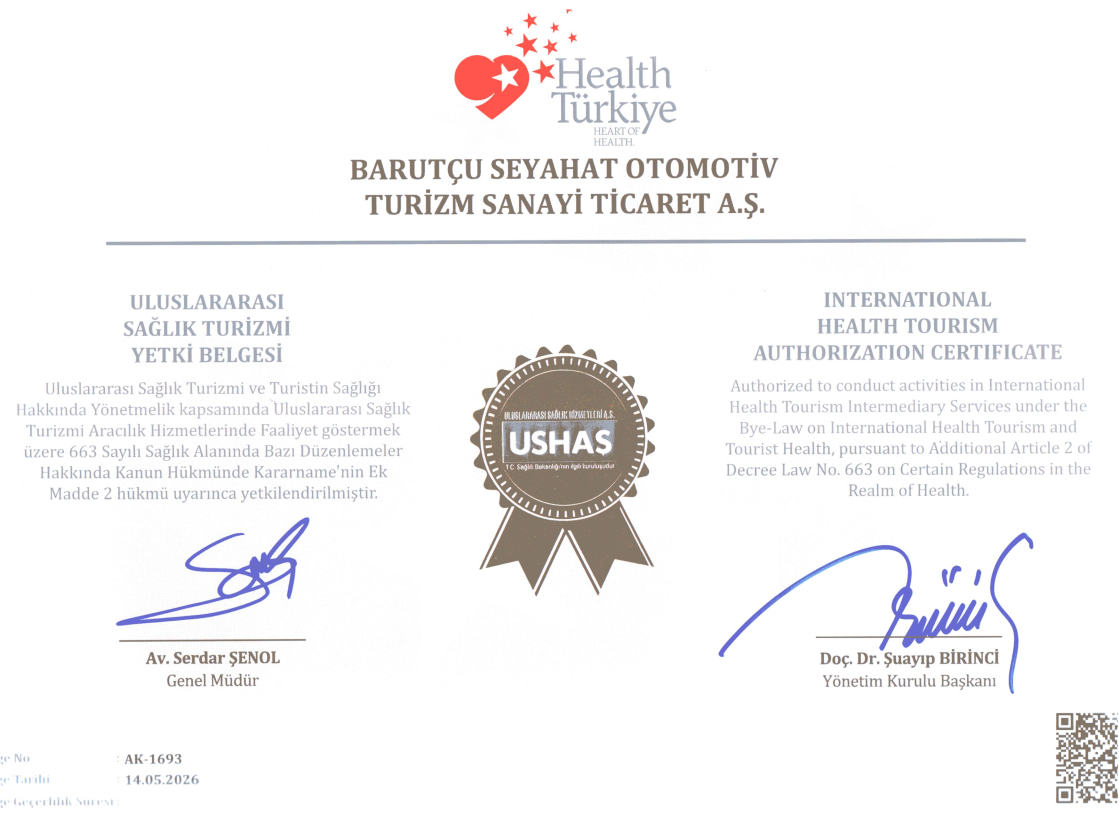 International Health Tourism Authorization Certificate